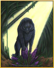 This big guy is all about having dominion over his realm filled with abundance, but at the same time showing no fear of the unknown surrounding him (symbolised by the cave behind him). - completed in June 2013